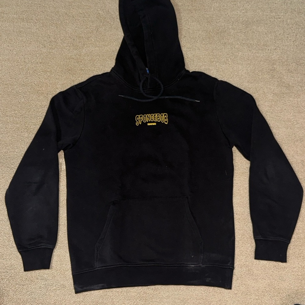 H&M Black Pullover Hoodie with Logo